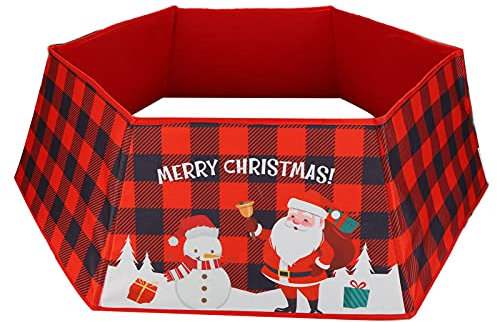 Deosdum Collare per Albero di Natale Gonna per Albero di Natale Babbo Natale Modello Pupazzo di Neve Albero di Natale Base per Albero Cesto per Albero di Natale Decorazione 80 Cm