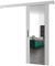 ABIKSMEBLE Salwador 2 Set di Ante Scorrevoli con Copertura del Binario e Specchio - Porte Scorrevoli per Pareti Interne - Costruzione Solida - 90 x 204 cm - Bianco
