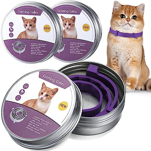 NOLACE Beruhigungshalsband Für Katzen Und Hunde, Beruhigendes Pheromonen Halsband, Verstellbare Größe, Sicher Wasserdicht Beruhigungsmittel Lindert Angst Bei Katze Und Hunden(2 Stücke)