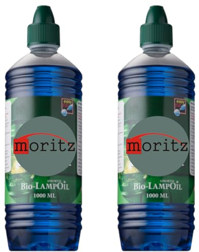 Moritz 2 Liter Bio Lampenöl blau farbig für Öllampen Bambusfackeln Gartenfackel und Wandfackeln