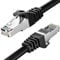 Cable Ethernet 5 Metros, Cat 6 Cable de Red Exterior FTP Blindado Cable a Granel Rj45 Network Cable Negro Cable Internet Alta Velocidad Cable Lan 250MHz Cabo de Rede para Enrutador Módem