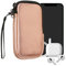 kwmobile Handytasche für Smartphones S - 4,5 - Neopren Handy Hülle Metallic Rosegold - Handy Tasche 14,4 x 8,3 cm Innenmaße