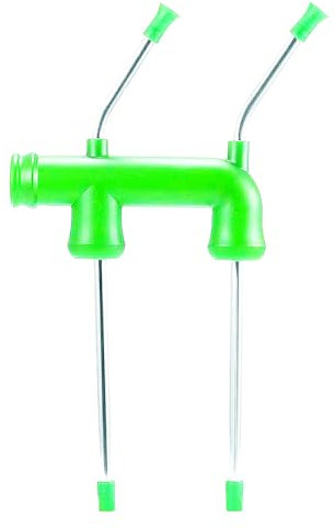 FUYTERY Double Beer Snorkel Bottle Dispenser Drinking Beer Bongs for House Parties (Green)