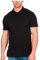 Mens Polo Shirt Short Sleeve Top Plain T Shirt Casual Work Golf Tee Pique Basic (Black, 2XL)