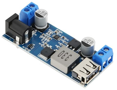 DiGiYes DC 9V 12V 24V a DC 5V 5A regolatore di tensione a doppia uscita Buck Converter Module, 2 pezzi 9-36V Step Down a USB 5V scheda trasformatore