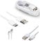 Genuine Original Samsung Fast Charging USB-A to USB-C Type C Charge and Sync Cable For Mobile Phones and Tablets (White Lead ONLY)