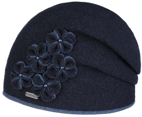 McBURN Mindella Beanie Wollm³TZE Winterm³TZE Damenm³TZE Damen - Made in The EU Herbst-Winter Winter - One Size blau