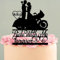 Initials Bride And Groom Standard Cake Topper, 7.8 Inch Acrylic Or Wood Material Option Funny Novelty Cake Decoration