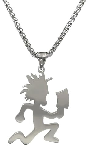 24inch Large 2''Jugallo Hatchetman Necklace Hatchetman Pendant Charm High Polished Choose Chain Hatchetman Charm necklace juggalo jewelry for Women and Men hip hop merch