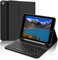 SENGBIRCH Custodia Con Tastiera per iPad 9/8/7 Generazione, 10,2 Slim Smart Cover, Mini Bluetooth Tastiera, Nero