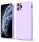 oakxco for iPhone 11 Pro Phone Case Liquid Silicone, Thin Slim Soft Rubber Gel TPU Plain Simple Cover for Women Girl Cute, Matte Solid Color, Lilac Lavender Light Purple