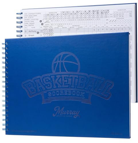 Murray Sporting Goods Premium Basketball Scorebook – 60 Spiele Scorebook Side by Side Stat Keeping Book