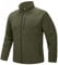 33,000ft Herren Fleecejacke Stehkragen Warm Jacke Männer Leichte Strickjacke Übergangsjacke Outdoor Sweatjacke für Wandern Laufen Freizeit Olivgrün L