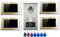 nmbhus Wired Home 7 Videocitofono A Colori Videocitofono RFID Con Videocitofono Monitor 6/4/3/2 For Appartamenti(Size:A KIT)