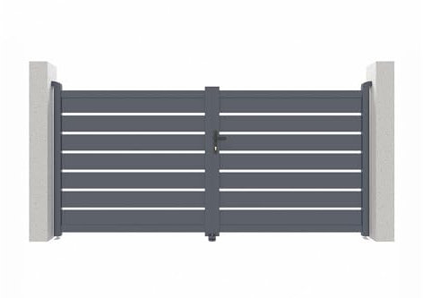 Casanoov Portail battant 3m VOGEL H.140cm gris