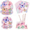 Aitsite Lot de 50 assiettes de fête papillon pour 10 invités - Assiettes, gobelets, serviettes de table