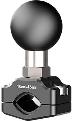 COZERI Lenkerhalterung Montagebasis aus Aluminiumlegierung,Haltebereich 10 mm - 16 mm,mit 1 TPU Kugel für Motorrad, Fahrrad, Spiegel, GoPro, Akaso, DJI Insta360 Action-Kamera