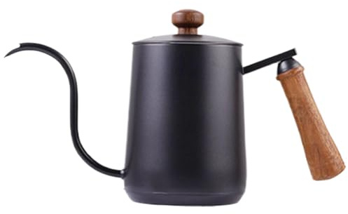Heated Spout Coffee Kettle - Gooseneck Pouring Kettles, Gage 600ml Gooseneck Coffee Kettle with Thermometer, 304 Stainless Steel Coffee Maker with B