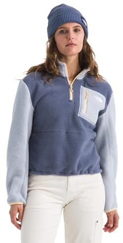 THE North FACE Damen Yumiori Quarter Zip Jacket | Lightweight Fleece Coat with Embroidered Logo, Secure Zip Chest Pocket Sweatshirt (1er Pack)