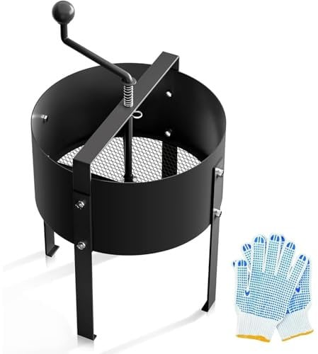 Setaccio Rotante Per Terreno, Rete Per Setacciatura Per Invasatura Da Giardino Con Guanti Da Giardino, Setaccio a Rete Da 0,2, Pulizia Rapida Ad Alta Efficienza, Setaccio Per Compost Attrezzi Da Giar