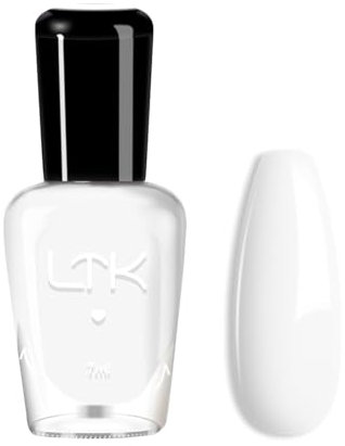 DMQ White Nail Polish, Quick Dry Pure White Nail Varnish, Long Lasting Milky Nail Polish Gel for Women DIY Manicure at Home - No Need Cured