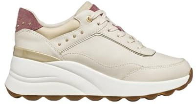 Geox spherica ec13 Donna Sneakers con Zeppa Bianco Latte - D65WAA08522C1SA8 (Sistema Taglie Calzature EU, Adulto, Donna, Numero, Media, 38)