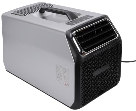 Yanmis Aire Acondicionado Portátil de 3500 BTU, Unidad de Aire Acondicionado para Acampar 5 en 1 con Frío, Calor, Deshumidificador, Ventilador, Temporizador, Modo de Suspensión con (Enchufe europeo
