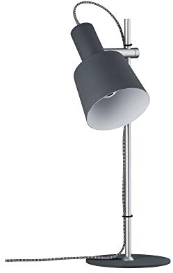 Paulmann 79689 Neordic Haldar Tischleuchte/Dunkelgrau, Chrom