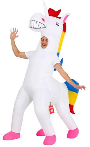 Morph, Unicorn Dress Up Adult, Halloween Costumes for Adults | Full-body Inflatable Unicorn Costume with a High-powered Fan Included, Perfect for Halloween, Always a Hit
