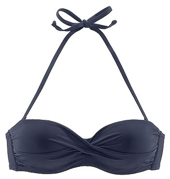 s.Oliver Damen Bügel Bikinioberteil - Bandeau - Top JPF - 27 866981, Einfarbig, Gr. 36 (Herstellergröße: 36C), Pink (Marine 24)