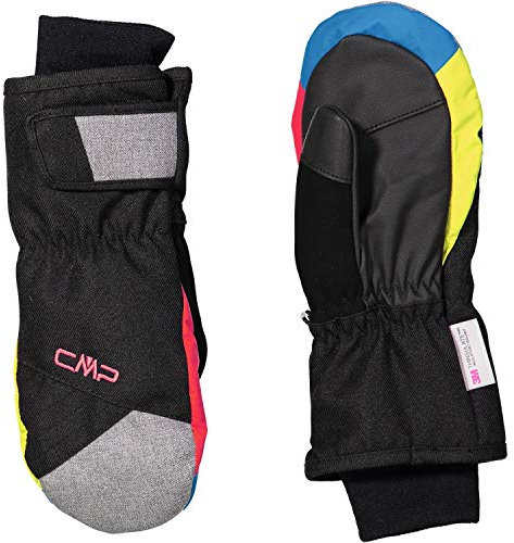 CMP - Twill-Skifäustlinge für Kinder, Schwarz-B.Jewel-Erdbeere, 5