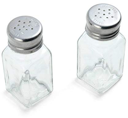 Farberware 5216093 Salt and Pepper Shakers, Glass/Stainless Steel