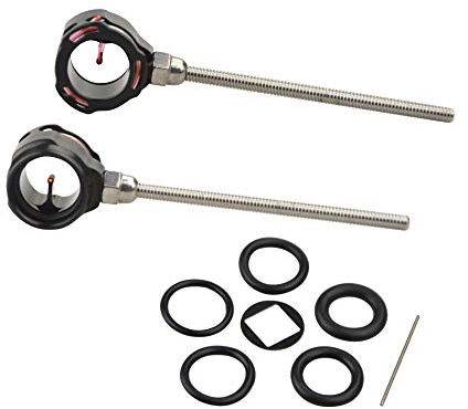 AMEYXGS Bogenschießen Bogenvisier 0.019 Scope Pin Jagdvisier Aiming Point Visier Optical Fiber Pfeil Aluminium Visier für Recurve Bogen Jagdzubehör (Schwarz)