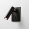 RCYF LED Chambre lampe de chevet Hôtel encastré Ingénierie liseuse, tête de lit Hôtel moderne Focused lampe d'éclairage Accent, 3W Night Lights Sconces Mur réglable Spotlight (Color : Matte black)