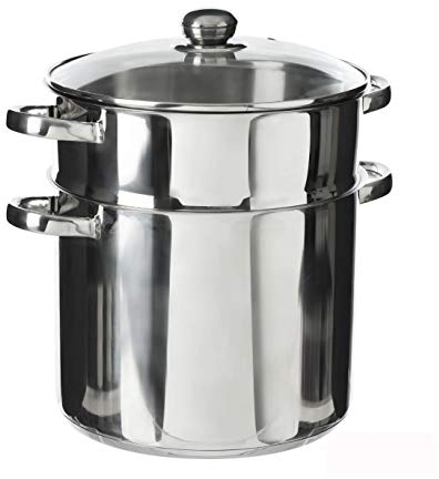 WEB2O Couscous-Topf aus Edelstahl, Induktion und Glaskeramik, 11 l, Durchmesser 26 cm