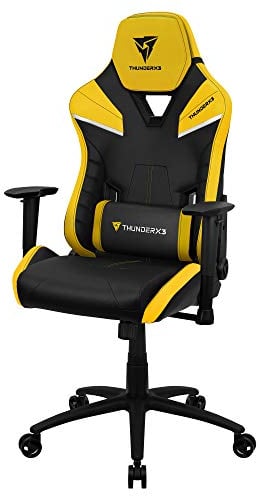 ThunderX3 TC5BY, Sedia da Gaming Ergonomica, Cuscini Rimovibili, Air Tech, Giallo