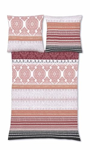 Fleuresse Aspen Biber Bettwäsche 155x220 Ornamente terrra Beere 434251-04