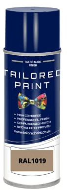 Vernice spray opaca RAL 1019 grigio beige opaco per legno, metallo, plastica, PVC, UPVC, fasce – interno ed esterno