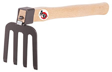 Zappa Giardino Multiuso Rastrelli, Rastrelli In Acciaio Temprato Con Manico In Legno Per Allentare Il Terreno, Tagliaerba Diserbare E Tagliare, Coltivare Piante E Ortaggi, Zappetta Pulire Erbacce (B)
