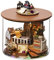 TOPBSFARNY Kit de maison de poupée miniature avec lumières LED à monter soi-même, meuble en bois pour la Saint-Valentin, cadeaux créatifs (cabane magique)