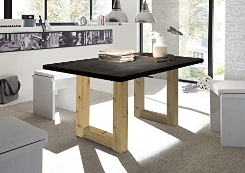 58 aufm Kessel Esszimmertisch Eila 2 200 x 100 x 75 Esstisch Asteiche/Schwarzstahl 13332-200