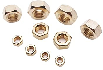ZZZYW Sechskantmutter aus Messing Sechskantmutter M1 M1,2 M1,4 M1,6 M2 M2,5 M3,5 M4 M5 M6 M7 M8 (Color : Gold, Größe : M7 50PCS)