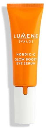 LUMENE Nordic-C [VALO] Glow Boost Eye Serum | Reduce The Look of Dark Circles | Hydrates for Smoother & Brighter Eye Area | Antioxidant-Rich with Vitamin C & Hyaluronic Acid | Vegan | 10ml
