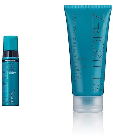 St.Tropez Self Tan Express Bronzing Mousse, 1er Pack (1 x 200 ml) & Tan Enhancing Body Polish, 200ml