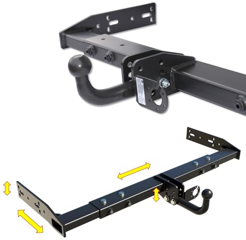 Universal Variable Anhängerkupplung - starr und abnehmbar AHK - für Wohnmobil, Reisemobil, Abschleppwagen, Kofferaufbau, LBW (mit Kugelstange, ohne Elektrosatz)