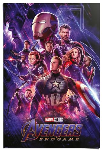 REINDERS Poster, Marvel Avengers - endgame one sheet, Kinderzimmer, Poster, Wanddeko, Room Decor, 150 gr. glänzend Bilderdruckpapier, Mehrfarbig, 91,5 x 61