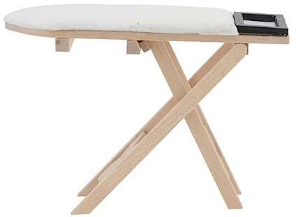 Veemoon Mesa De Planchar Casa De Muñecas Cuarto De Lavado Juego De rol De Lavandería Tabla De Planchar para Muñecas Adornos De La Casa De Muñecas Algodón Niño Casa Pequeña Miniatura