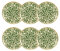 NOVASTYL - Lot 6 assiettes desserts héraclée 19cm en grès décor vert - 2614397
