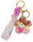 ZDHC Porte-clés amusant en forme de panda flottant mignon kawaii en forme d'animal de sable mouvant pour clés de voiture, sac à main, décoration de sac, violet, taille unique