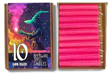 Bienenwachskerzen-Set (10 cm), 10 Stück, 11 rosa